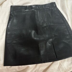 Wilfred leather mini skirt